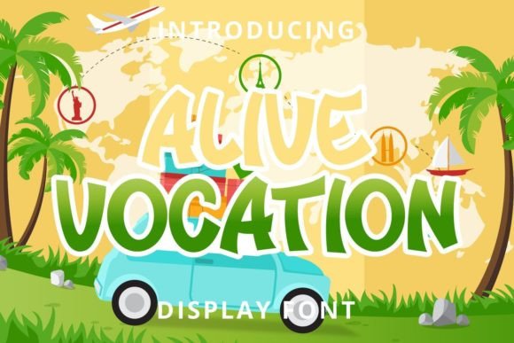 Alive Vocation: A Playful Display Font for Crafters & Small Product Makers