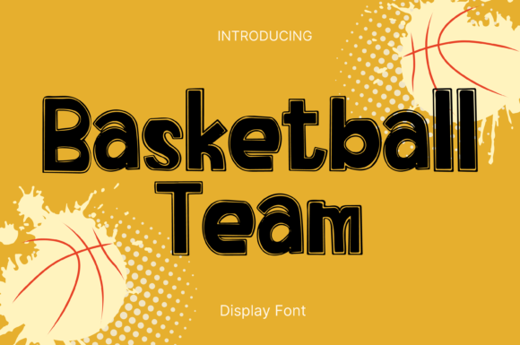 Basketball Team: A Bold Display Font for High-Energy Design