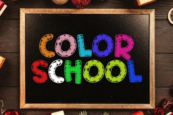 Color School Font: A Playful Display Typeface for Digital Designers