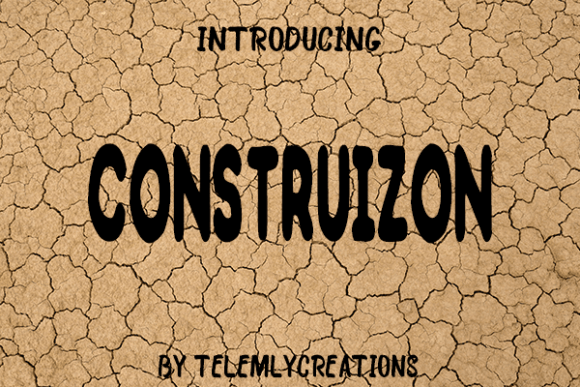 Construizon: A Cute Display Font for Crafters and Product Designers