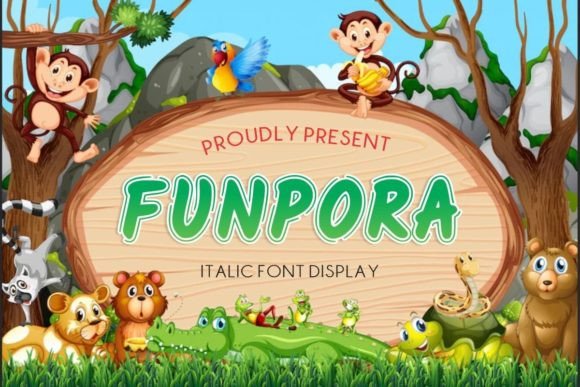 Funpora: A Playful Display Font for Digital Branding and Web Design