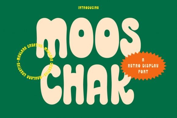 Mooschak: A Bouncy Display Font That Adds Personality to Web Design