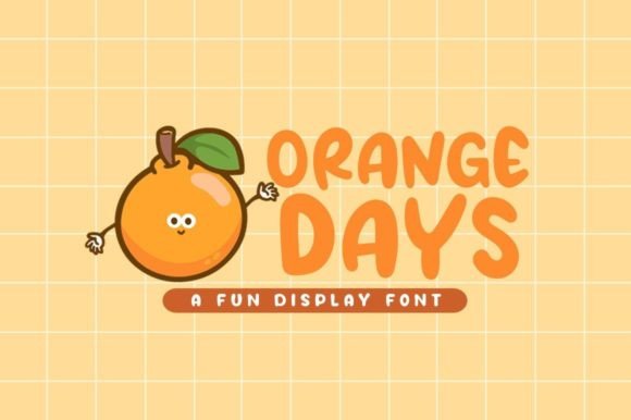 Orange Days: A Playful Display Font for Handmade Labels, Invitations & Creative Packaging