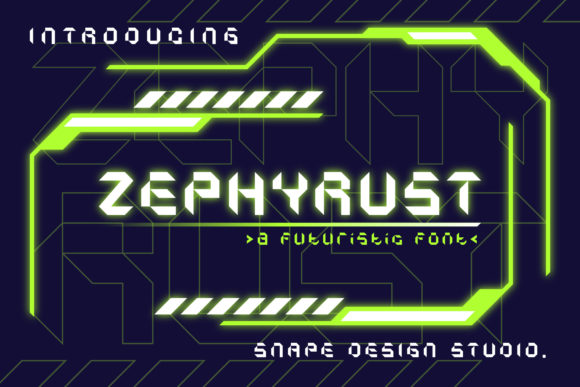 Zephyrust: A Futuristic Display Font for Modern Editorial Design